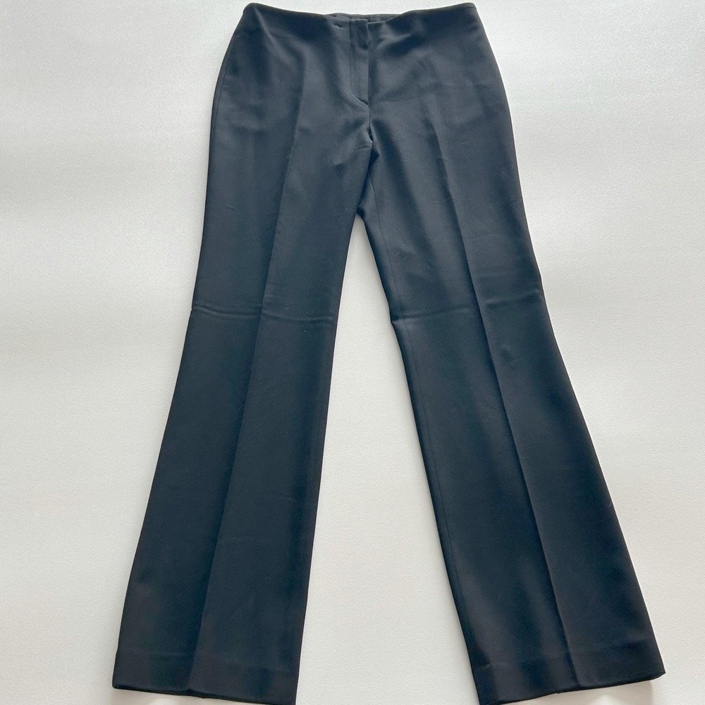 Burberry London Womens Bootcut Dress Pants Size 6 Black Tailored Quiet Luxury
